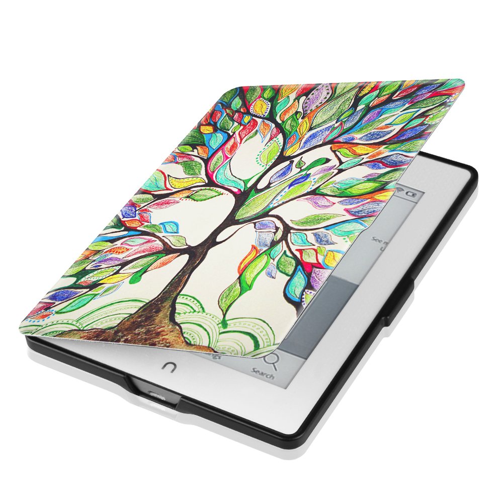Fintie Case for Nook GlowLight Plus (Previous Gen 6 inch - Barnes & Noble 2015 Model BNRV510) Case, Premium PU Leather Slim Cover, NOT Fit 7.8 Inch 2019 New Version, Love Tree