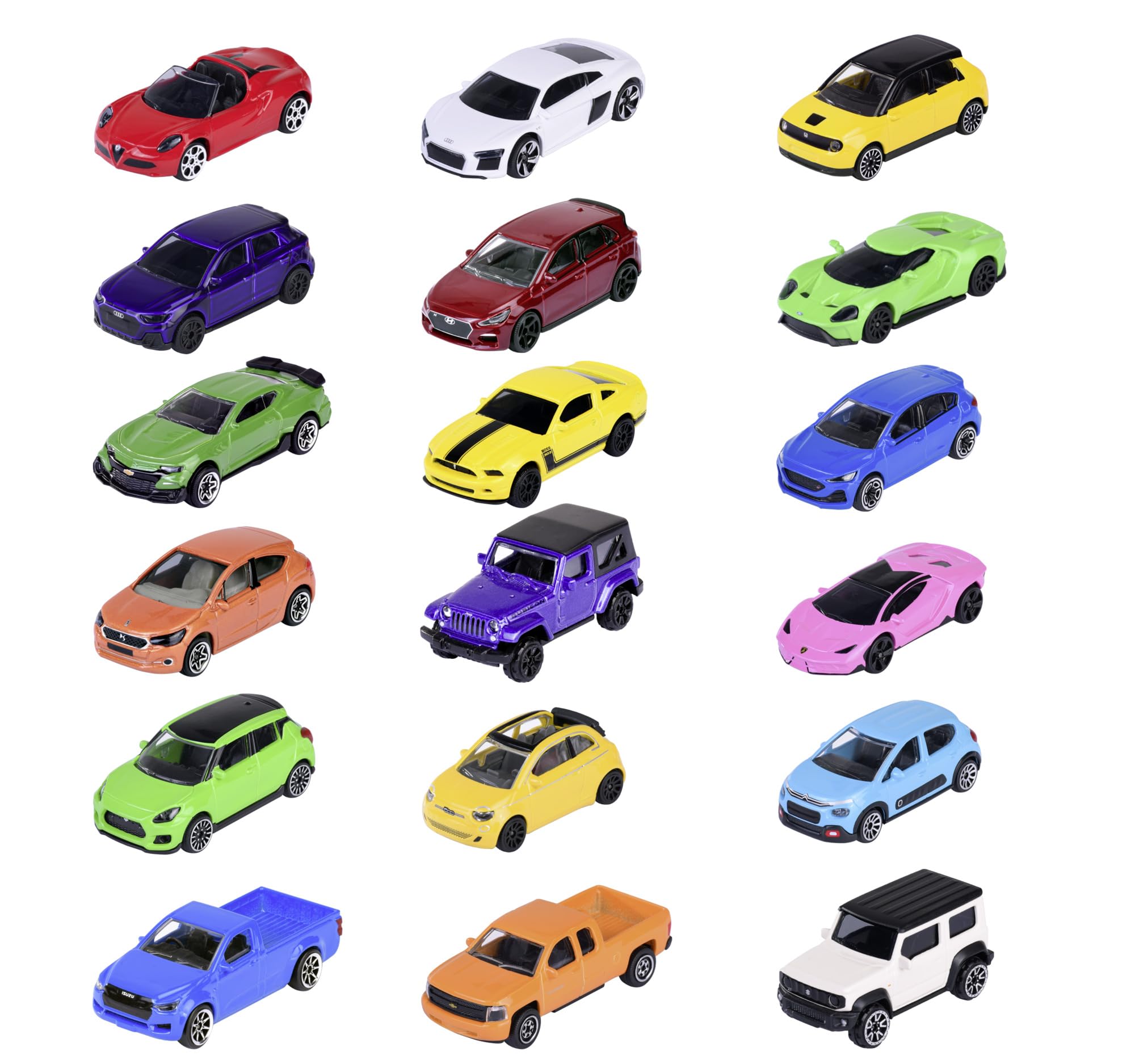 Majorette Street Cars - 1 of 18 Random Toy Cars (7.5 cm) with Freewheel and Suspension, Small Model Car for Children Aged 3+