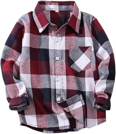 camisa de flanela infantil