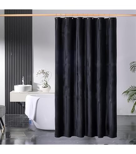 Modern Trendy Red Black Gold Foil Marble Pattern Shower Curtain