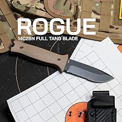 704 Gear Rogue Fixed Blade Knife | Serrated 4.5