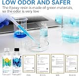 Suzzam Crystal Clear Epoxy Resin Kit 16oz 1:1 474ml Gloves Cups Sticks view 4