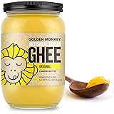 Organic Grass Fed Ghee Clarified Butter – 16 Oz Ghee Butter – Unsalted Butter Organic Ghee Oil – Perfect for Paleo, Keto, Lac