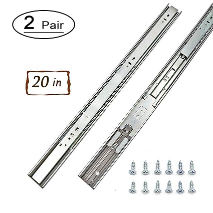 2 Pairs Soft Close Drawer Slides 20 Inch Full Extension And Ball