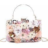 Lanpet Women Clutches Flower Evening Handbag Chain Strap Shoulder Bag