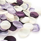 Floroom 300pcs Rose Petals Lilac Plum Faux Silk Flower Petals for Wedding Flower Girl Basket Aisle Scatter Dinner Table Centerpieces Party Confetti Bridal Shower Romantic Night Decoration