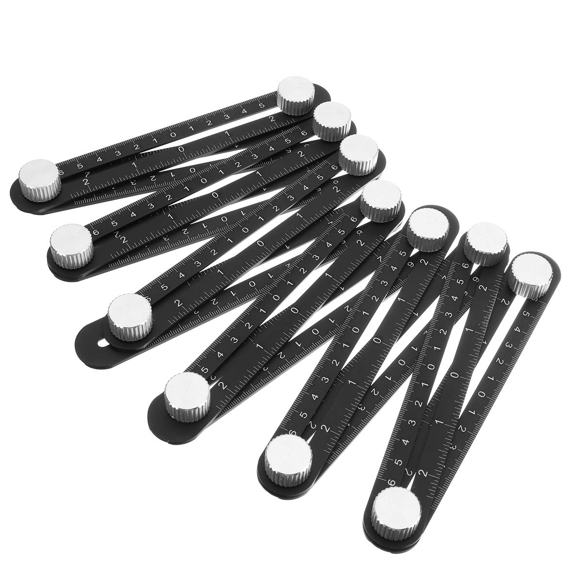 ANCLLO Multi Angle Measuring Ruler 12-side Alloy Angle Finder Template Tool 12-Folding Ruler Brick Tile Wood Corner Positioning Tools