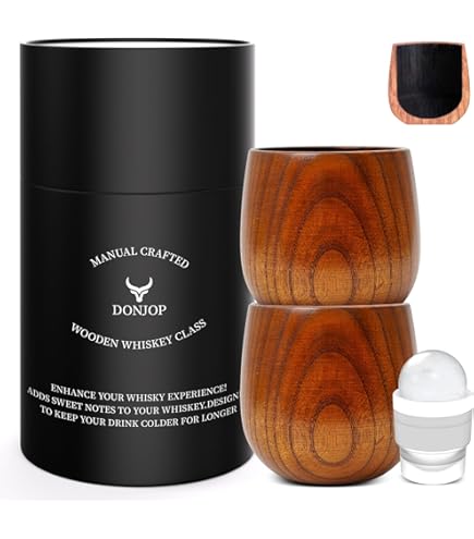 Amazon.com: DONJOP Charred Wooden Bourbon Drinking Glass