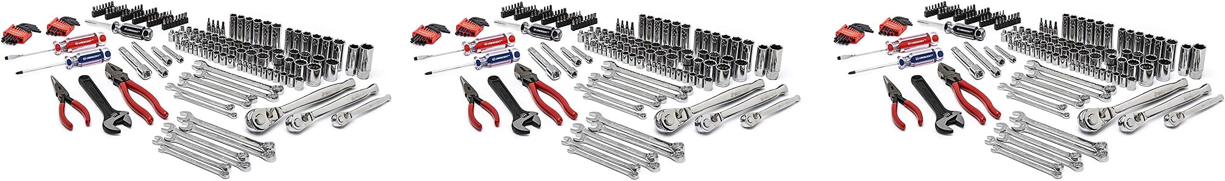 Crescent Tools CTK170MPN Mechanics Tool Set, 170-Piece (Pack of 3)