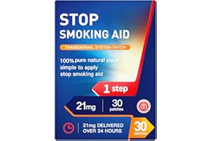 TUWYFE Stop Smoking Patches Step 1, 21mg Quit Smoking Patches - 30 Patches Easy and Effective Anti-Smoking Stickers (Red_Step1)