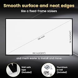 High gain 120 Inch Projector Screen - Wall Mounted