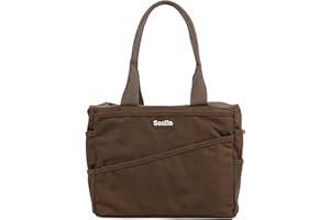 Soolla Studio Bag: Pottery Tool Bag & Craft Storage, Art Supply Organizer, Washable Tote, Knitting Yarn, Crochet Projects, 30 Pockets, 20+ Canvas Colors, Gift For Artists & Teachers (Coffee Bean)