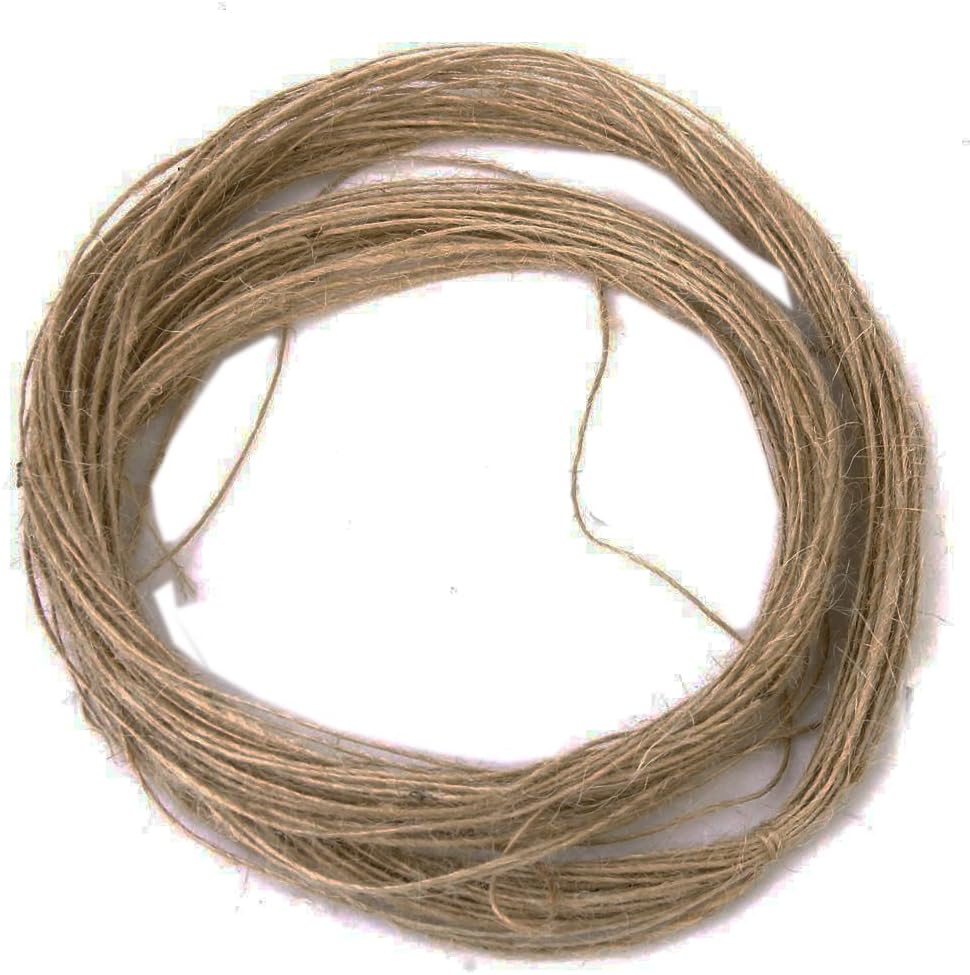 Rustic 100 Meter Natural Textured Hessian Jute Twine String 1mm 1-Ply for Shabby Chic Wedding Card,Gift Wrapping Decoration,Price Tag, DIY Craft Scrapbooking, Floristry