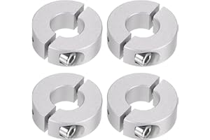 HARFINGTON 4pcs Double Split Shaft Collar for 16mm Shaft Set Screw Clamp-On Collars, 35mm OD, 12mm Width, for Stoppers, Position, Hold Timing Pulleys, Machine Tools, Industry, Anodization