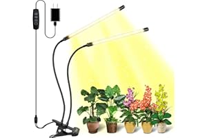 bseah Grow Light Plant Lights for Indoor Plants, Full Spectrum Plant Grow Lights, 9 Dimmable Levels Auto ON & Off with 3/9/12