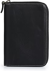LONDO Genuine Leather Padfolio with Pencil Holder Black Notepad ZIP view 7