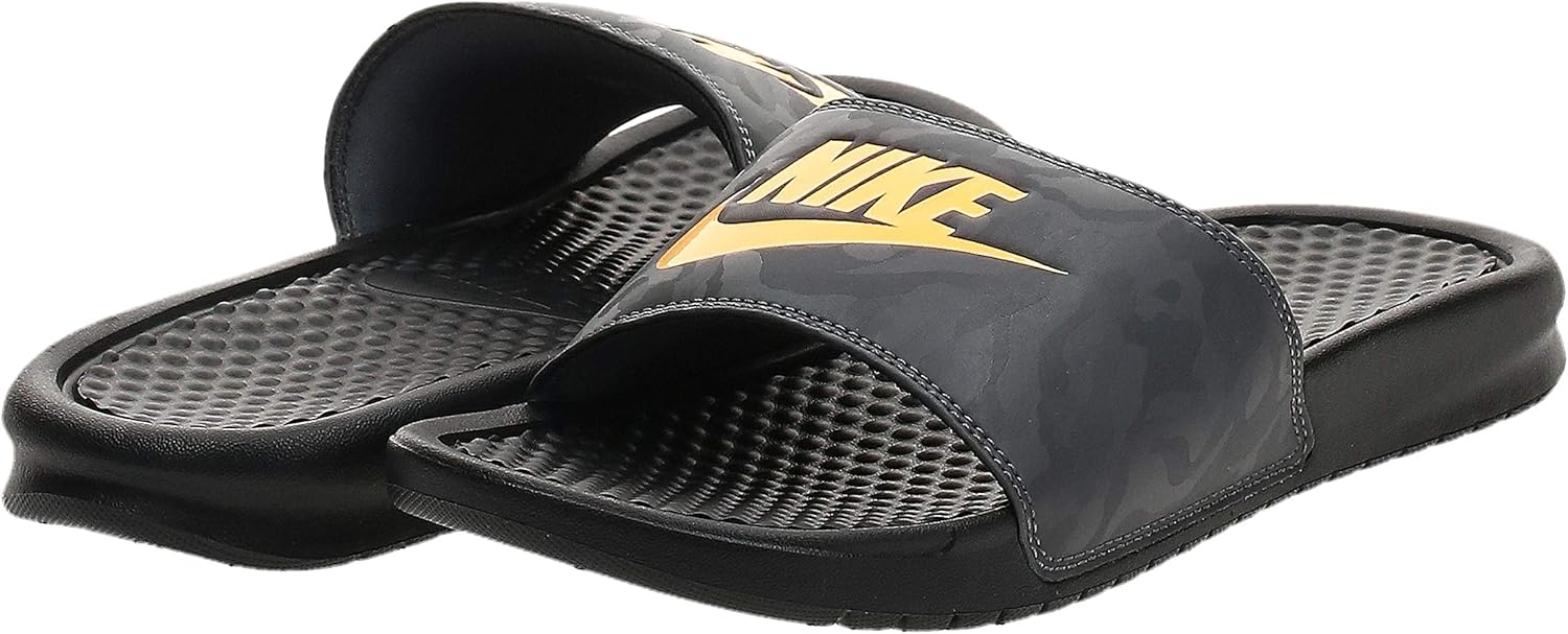 Amazon Co Jp ナイキ Nike ベナッシ Jdi ブラック レーザーオレンジ アイアングレー 3430 031 031 ブラック Lオレンジ グレー 25 0cm スポーツ アウトドア