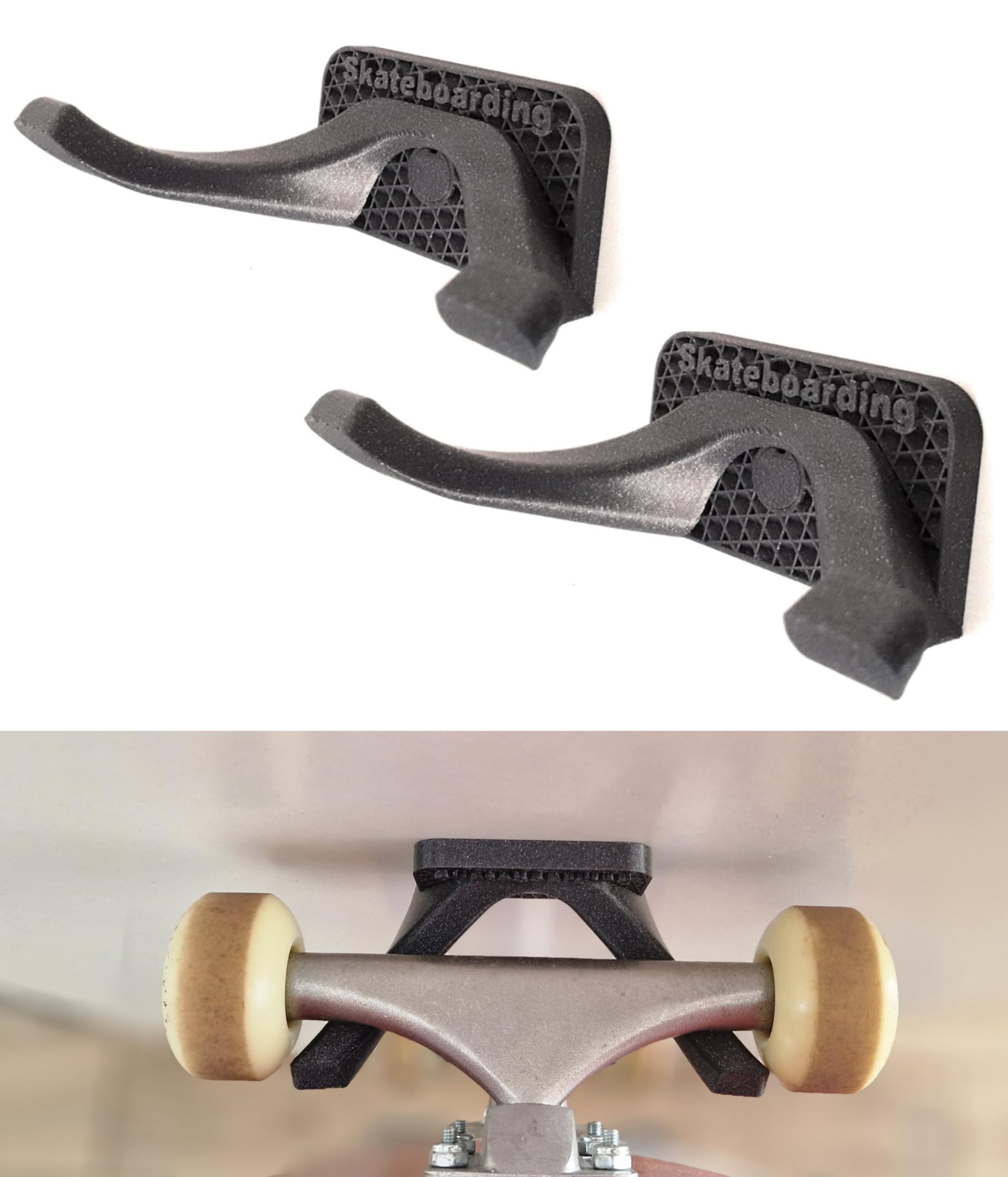 Enhanc3d Designs Wall Mount for Skateboard with Modern Design, Hang Your Skateboard, Surfskate or Longboard (2)