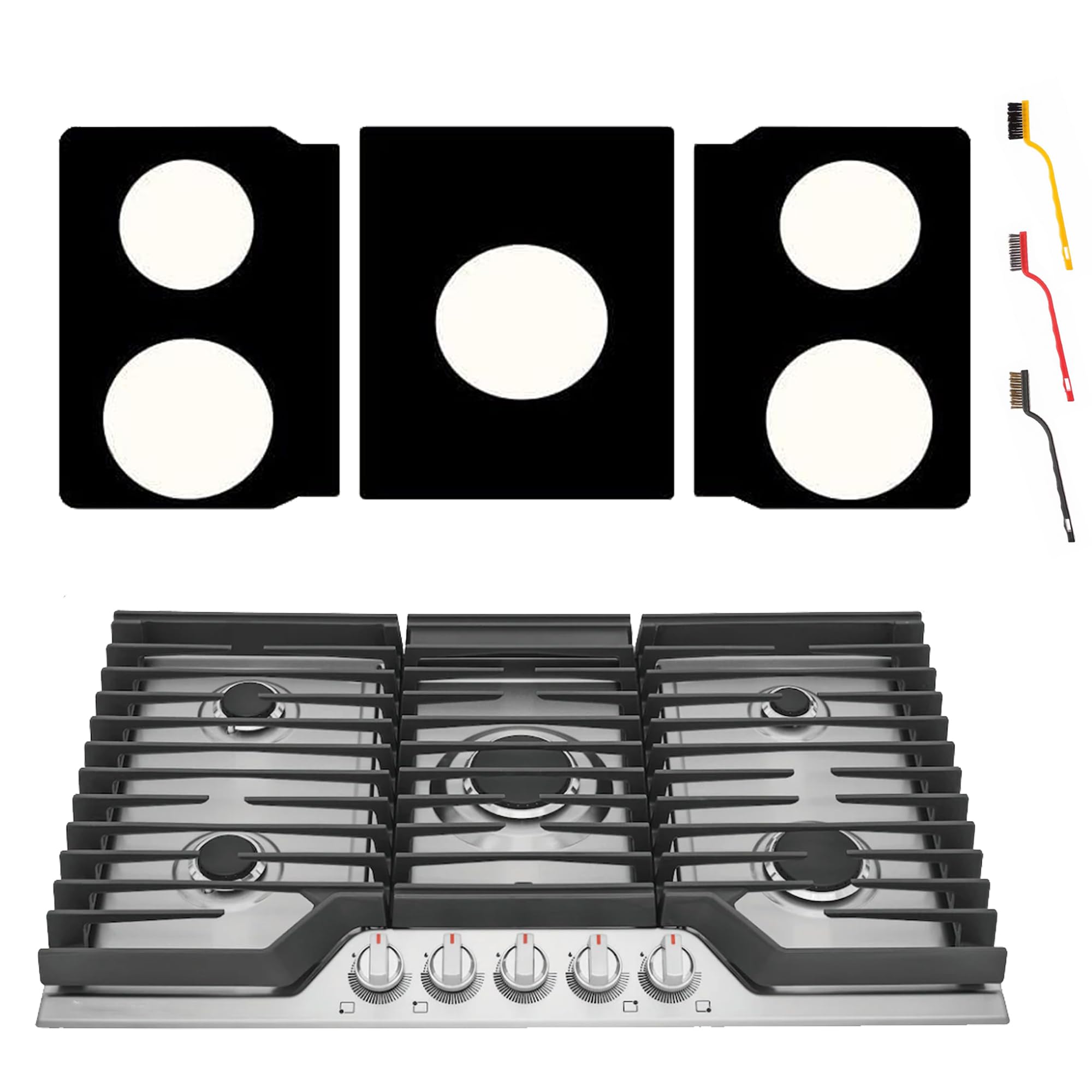 Photo 1 of bezoku Stove Cover For Frigidaire Gallery 36 Inch Gas Range Stove Model GCCG3648AB GCCG3648AS, Upgraded 0.5MM Reusable Stove Burner Splatter Spill Guard For Frigidaire Gas Stove Top Protector Liner