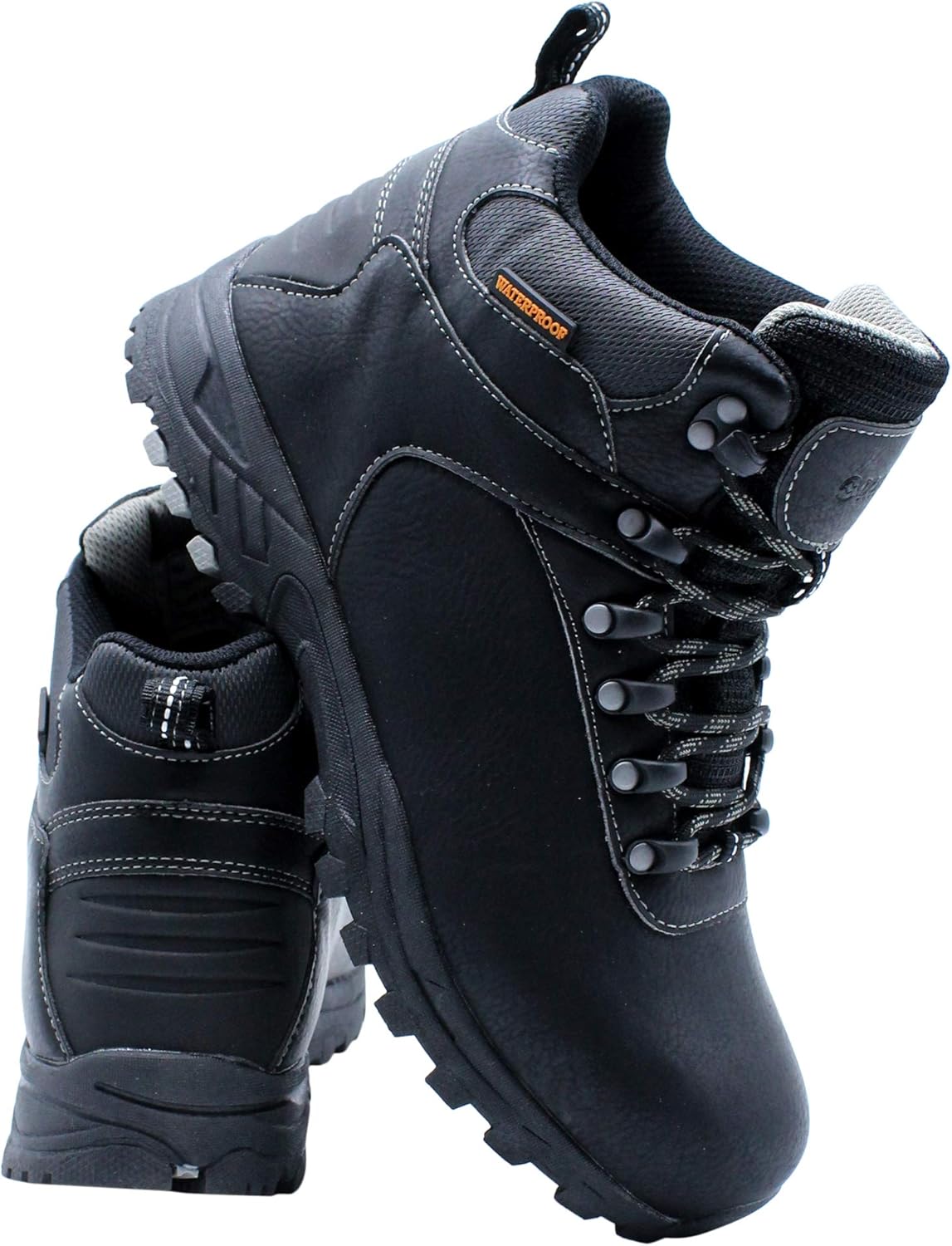 black ankle hiker boots