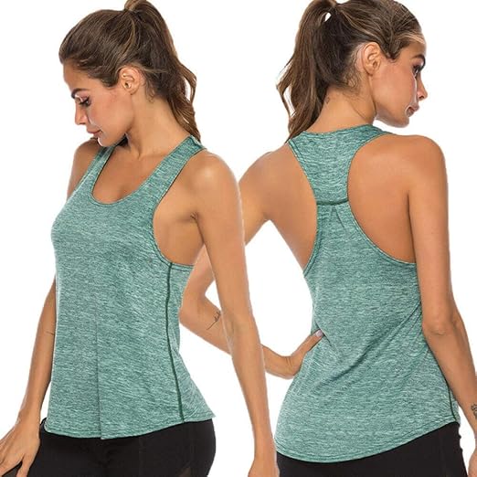 YFDYG Sportbekleidung Für Damen,Grün Lässig Fitness Yoga Shirt Damen