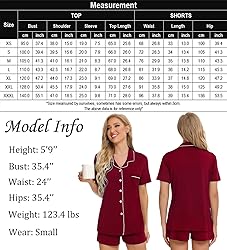 SWOMOG Womens Button Down Pajamas Set Short Sleeve