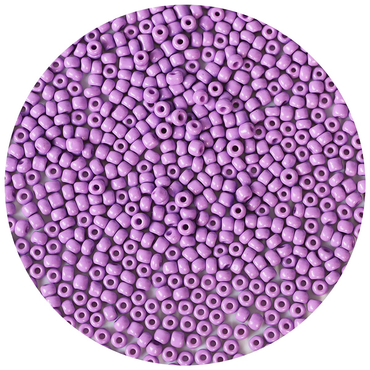 Bala&Fillic Purple Color 4mm Seed Beads About 1200pcs/100Grams in Bag, 6/0 Glass Craft Beads for Making Bracelet and Necklace (Purple)