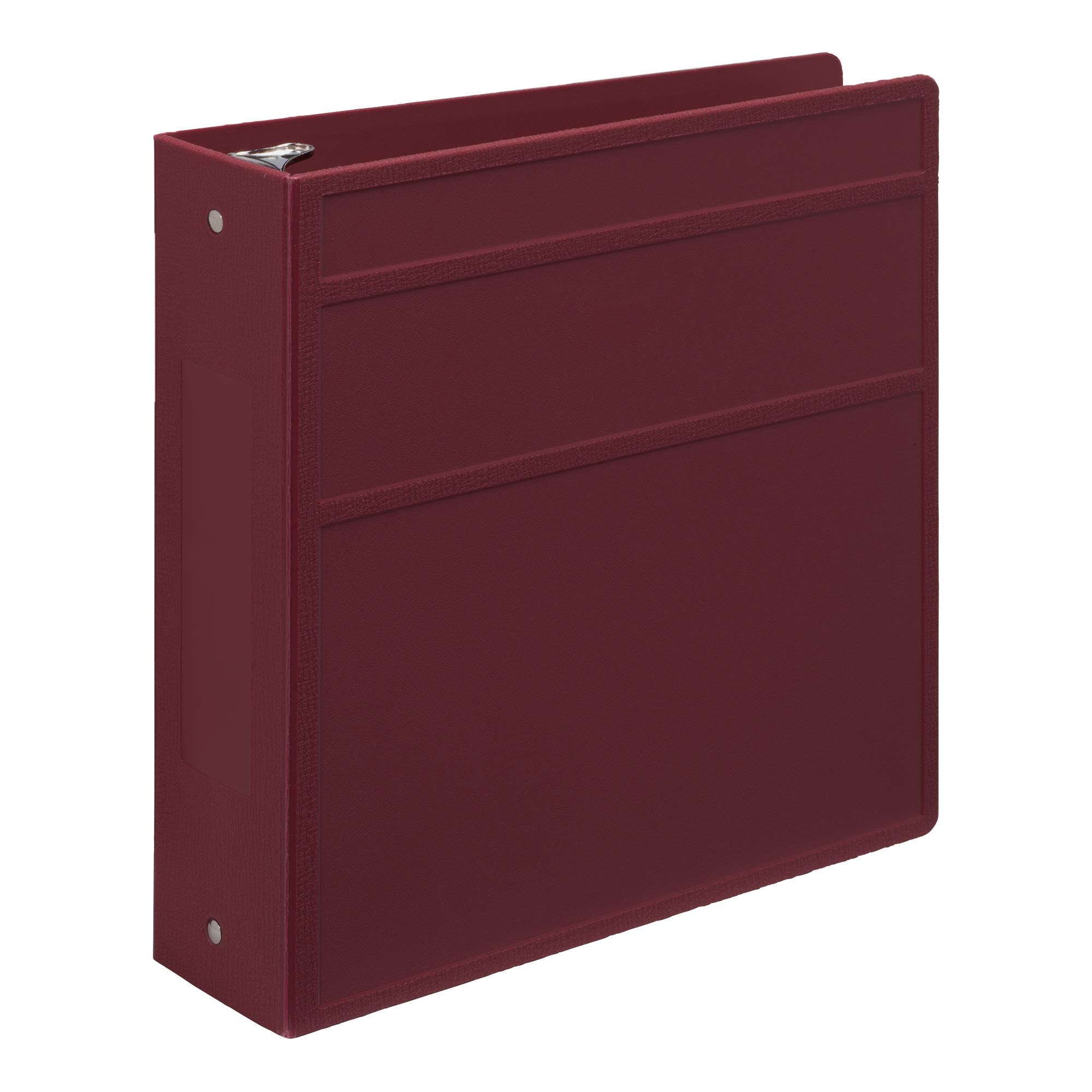 Photo 1 of Carstens 3-Inch Heavy Duty 3-Ring Binder - Side Opening, Wine, Durable Plastic, Precision No-Gap Rings, Waterproof Cover, No Pockets, Holds 400 US Letter Sheets, BPA-Free, Made in USA (1743-3R)