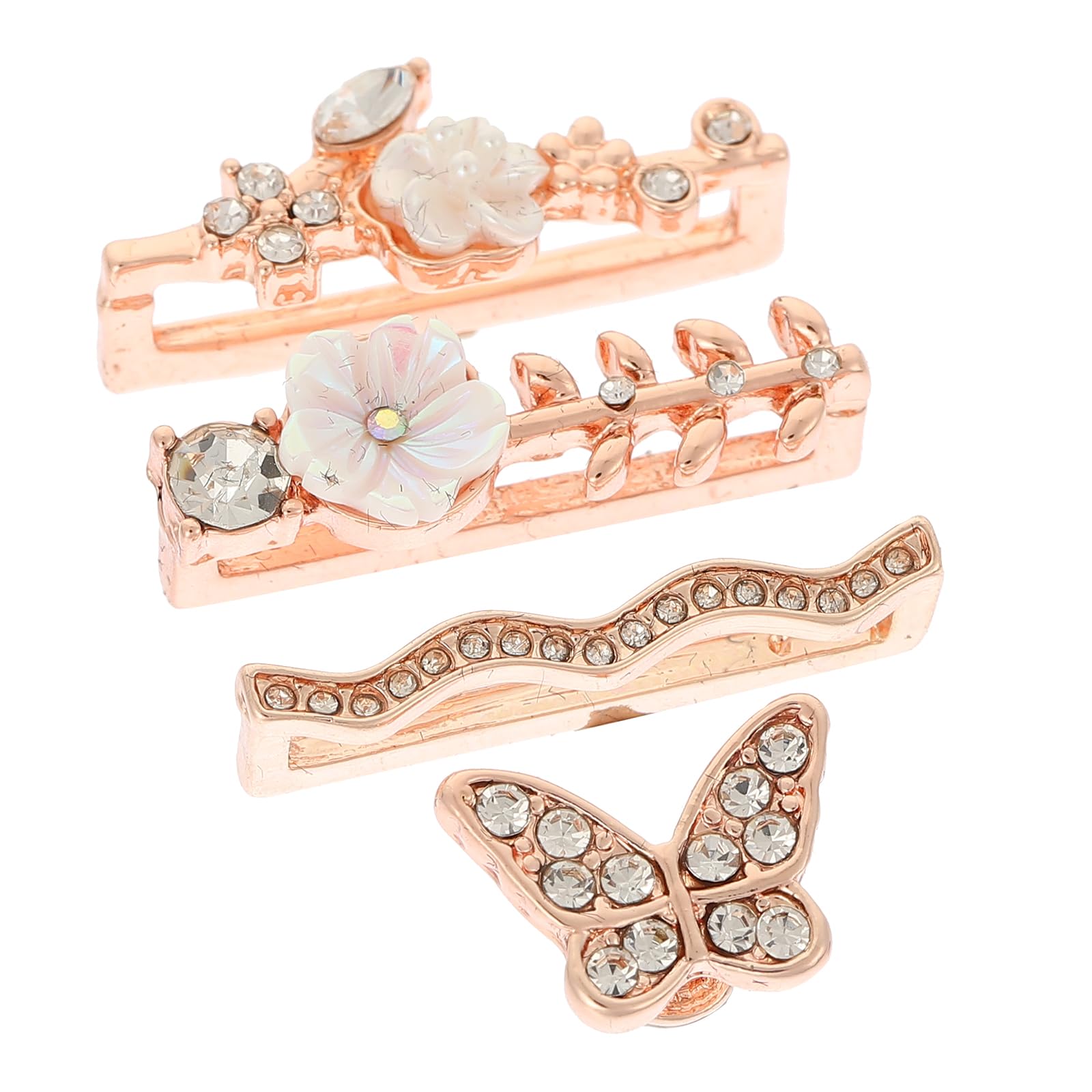 Hemobllo Watch Strap Charms Set with Silicone Decorative Rings and Rhinestone Butterfly for Smartwatch Band Accessories Lightweight Durable Fashionable