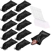 GONGKANGYUAN 10 Pack Shoe Bags for Travel Satin Fabric Shoe Bag with Drawstring for Men Women Travel Protecting Storing Shoes