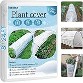 Insoma 1.1oz/yd Plant Covers Freeze Protection,8 * 24ft Floating Row Cover for Garden, Frost Plant Blanket for Winter Frost/Sun Pest Protection