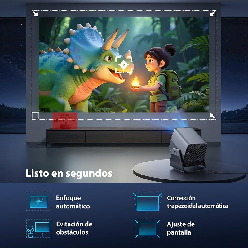 Proyector 1080P HDR10+, Memoria de 32 GB【Apps integradas】