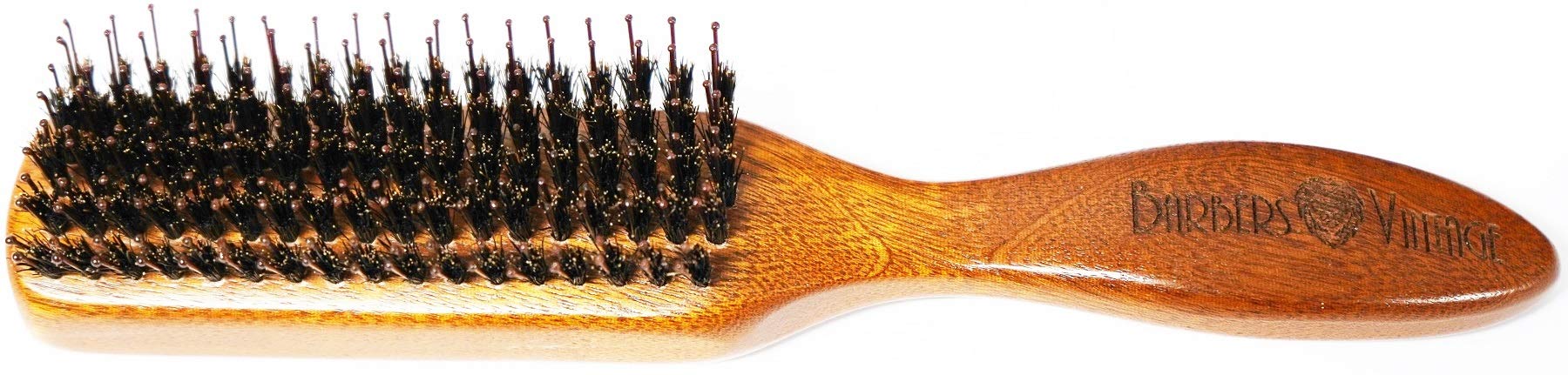 Barbers Vintage Professional Classic Styler Brush with Boar & Nylon Bristles Light Brown For healthy hair. Promotes hair regrowth
