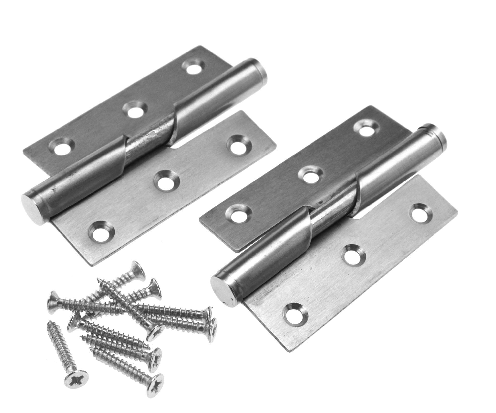OTOTEC 2pcs 3" Rising Butt Right Handed Lift Off Door Hinge Stainless Steel
