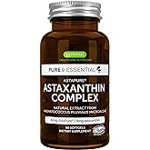 Igennus Vegan Astaxanthin 4mg Complex with Lutein and Zeaxanthin, 90 Small Softgels, from 42 mg Astapure, Natural Algae Antioxidant for Eyes, Skin & Joints, Non-GMO, H. Pluvialis