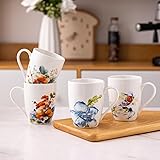 GBHOME 12oz Coffee Mugs Set fo 4, Ceramic Coffee