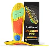 Bukihome Running Insoles for Men & Women –Lightweight Arch Support Inserts for Plantar Fasciitis,Insoles for Standing All Day with Comfort - Size S-Men 7-7.5|Women 8-9