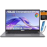ASUS Chromebook Plus CX34 Laptop, 14" Touchscreen, i5-1335U, 8GB RAM, 256GB | (128GB Storage + 128GB SD Card), Intel 10-Core,