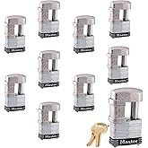 Kit 8 Cadeados Master Lock Com Chave Igual - Segurança Para Reboques