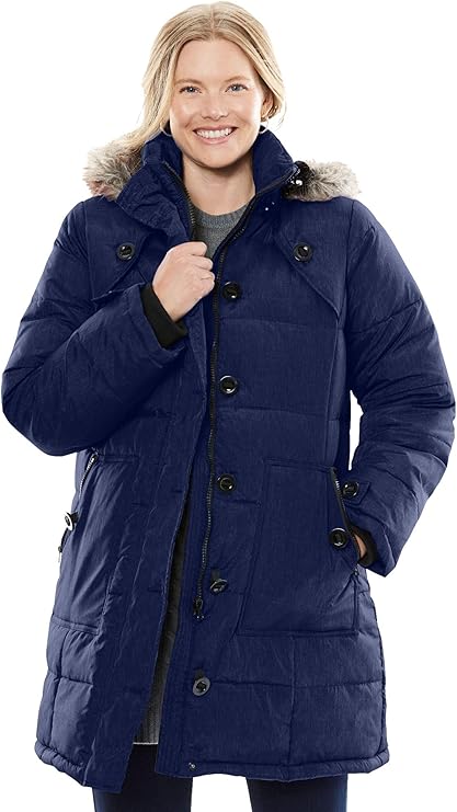 amazon plus size puffer coats