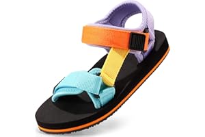 KELISI Unisex-Child Big Kids Sandals Adjustable Straps Slip on Athletic Sandals Outdoor Casual Shoes