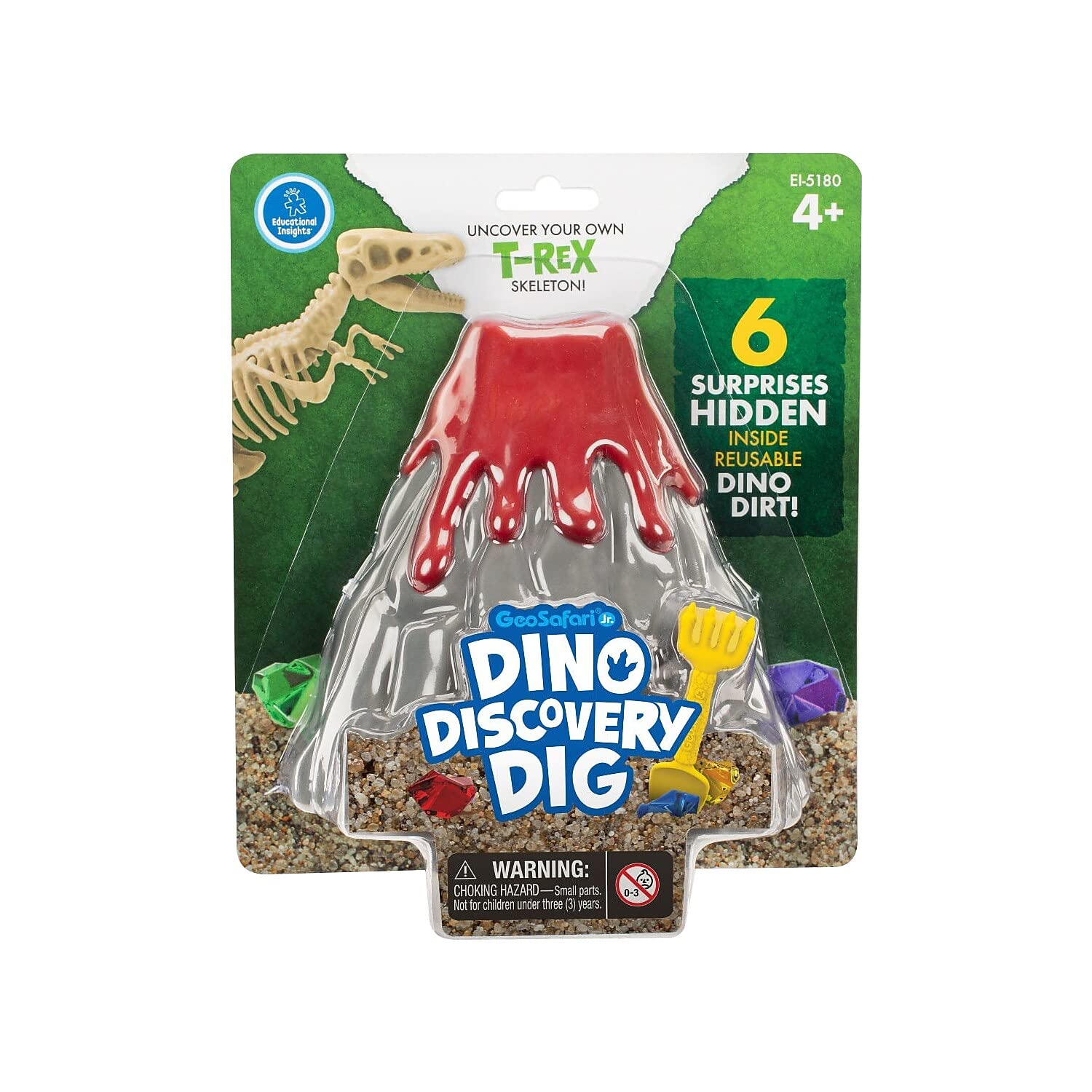 Learning Resources EI-5180 GEOSAFARI JR. Dino Discovery DIG T-REX, Multi, Multicolor