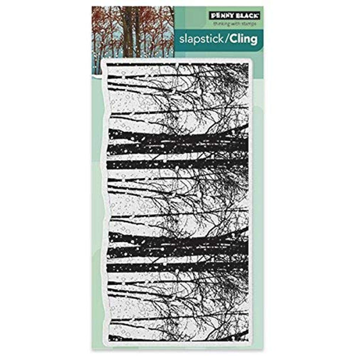 Penny Black Cling Stamp 5 x 7-inch Snowy Grove, Acrylic, Multicolour, 0.63x11.43x24.13 cm