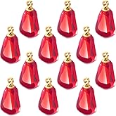 PAGOW 12 Pcs Pomegranate Charm for Jewelry Making, Pomegranate Seed Resin Pendants for DIY Necklace Earrings Bracelet Supplies (Red)