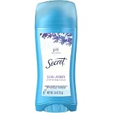 Secret Antiperspirant and Deodorant for Women, 24hr Sweat &amp; Odor Protection, PH Balanced Protection, Gentle on Skin, Invisible Solid, Clean Lavender Scent, 2.6 oz