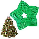 KAISHANE 10pcs 3D Christmas Tree Cookie Cutter