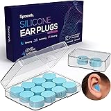 Ear Plugs for Sleeping Noise Cancelling, Reusable Silicone Soft Moldable Waterproof Sound Blocking Earplugs for Swimming, Sno