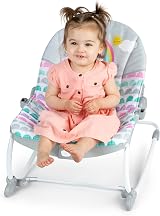 Bright Starts Rosy Rainbow Rocking Seat with Vibration Newborn to Toddlers view 3