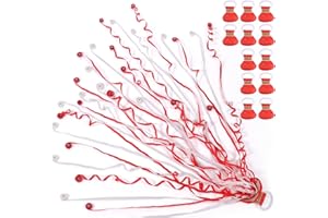 HOWAF 12pcs Canada Day Party Decorations Hand Throw Streamers, No Mess Confetti Crackers for 1th of July Party Supplies, Red 