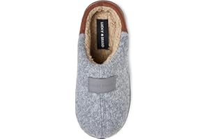 Lucky Brand Boys Micro Suede Sherpa Clog Slippers Warm Plush Lined Indoor Outdoor Slip On House Shoes Cozy Kids Winter Clogs